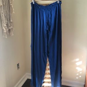 Flare pants with pull string